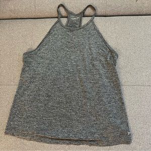 Grey racer back athletic top striped old navy active XS